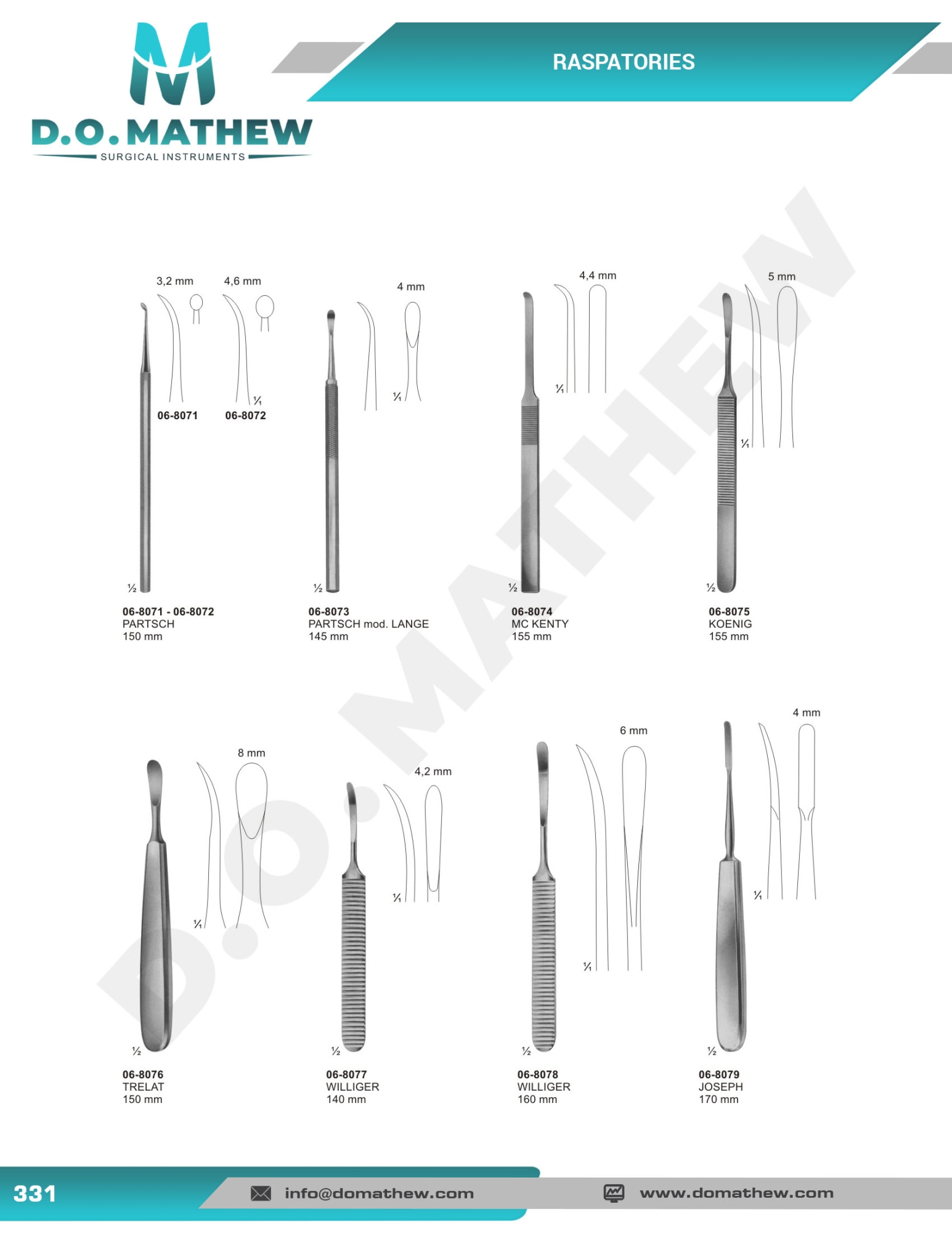Amputation, Elevators, Saws, Raspatories, Bone Livers, Bone Files & Curettes